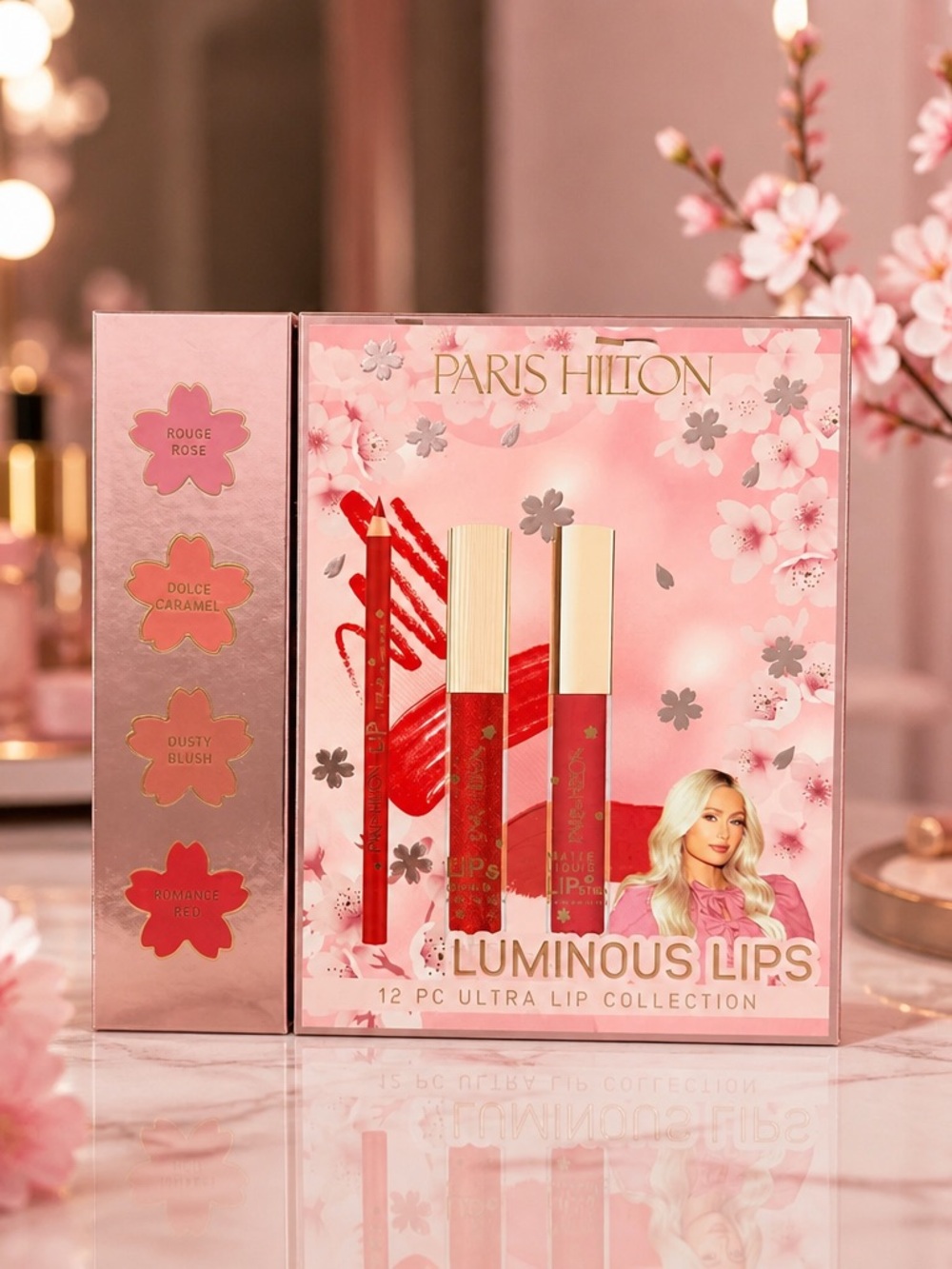 Paris Hilton Luminous Lips 12-Piece Lip Collection New